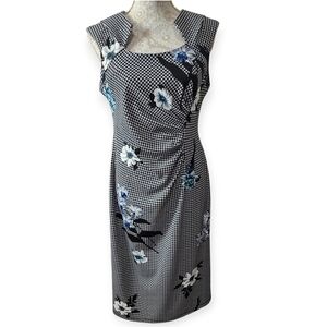 Shelby and Palmer Floral Houndstooth Pattern Dress size 12